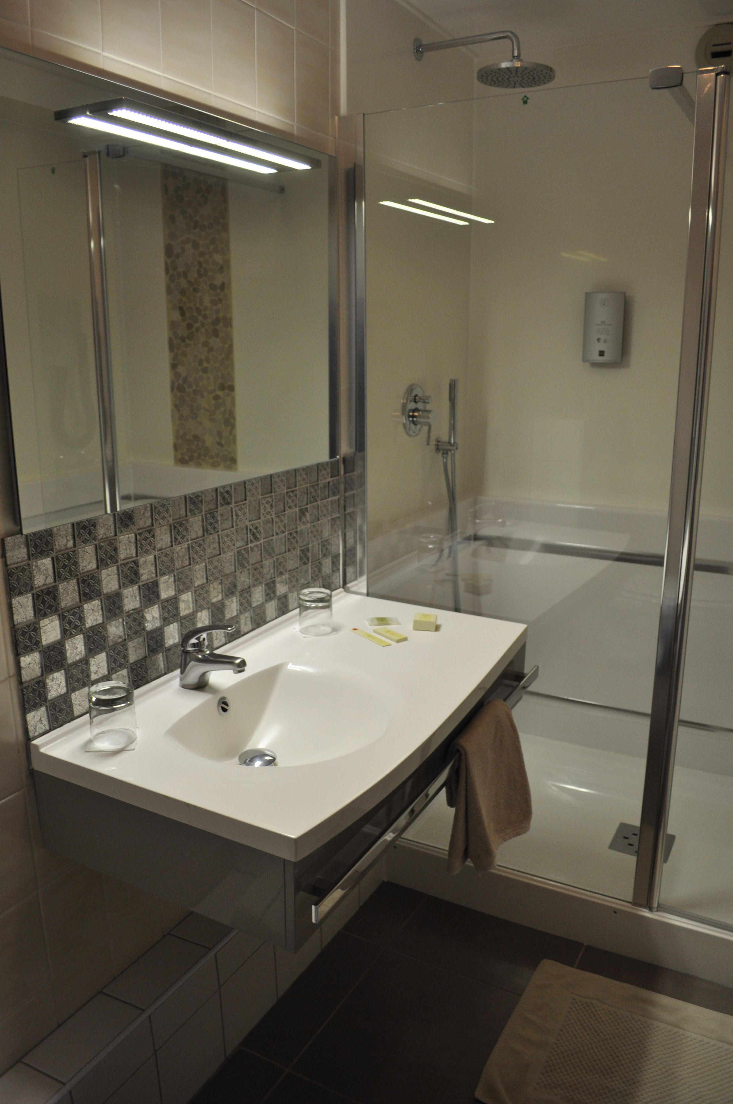 free toiletries, hair dryer, towels