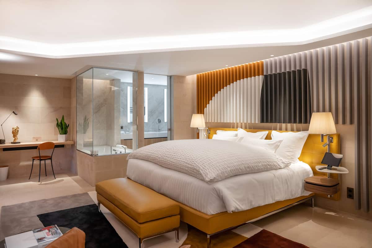 Suite avec Hammam, Terrasse et Jardin | Minibaari, tallelokero huoneessa, ilmainen Wi-Fi, vuodevaatteet