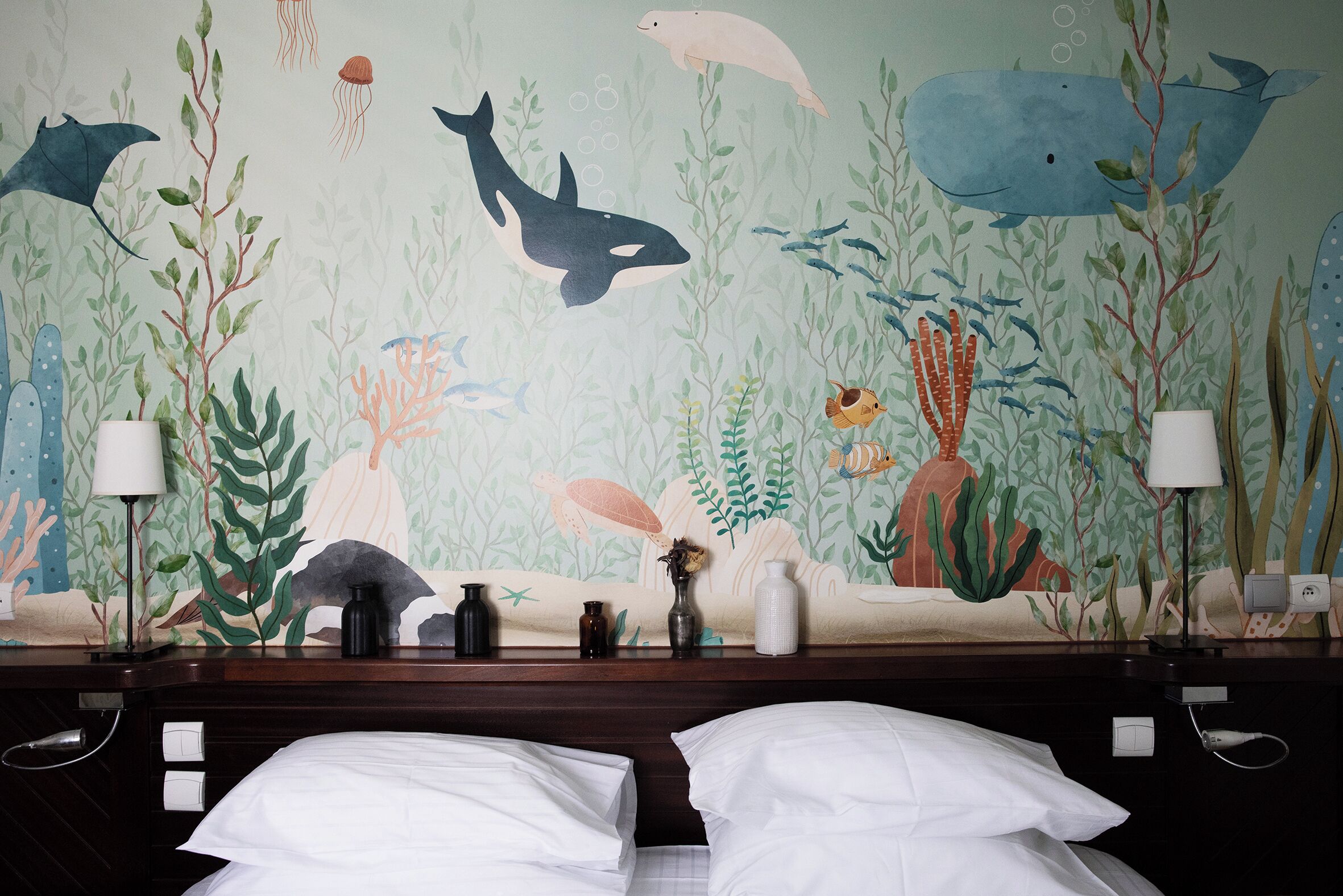 Tweepersoonskamer, uitzicht op tuin | Luxe beddengoed, een minibar, een kluis op de kamer