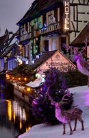 Fachada da propriedade à noite