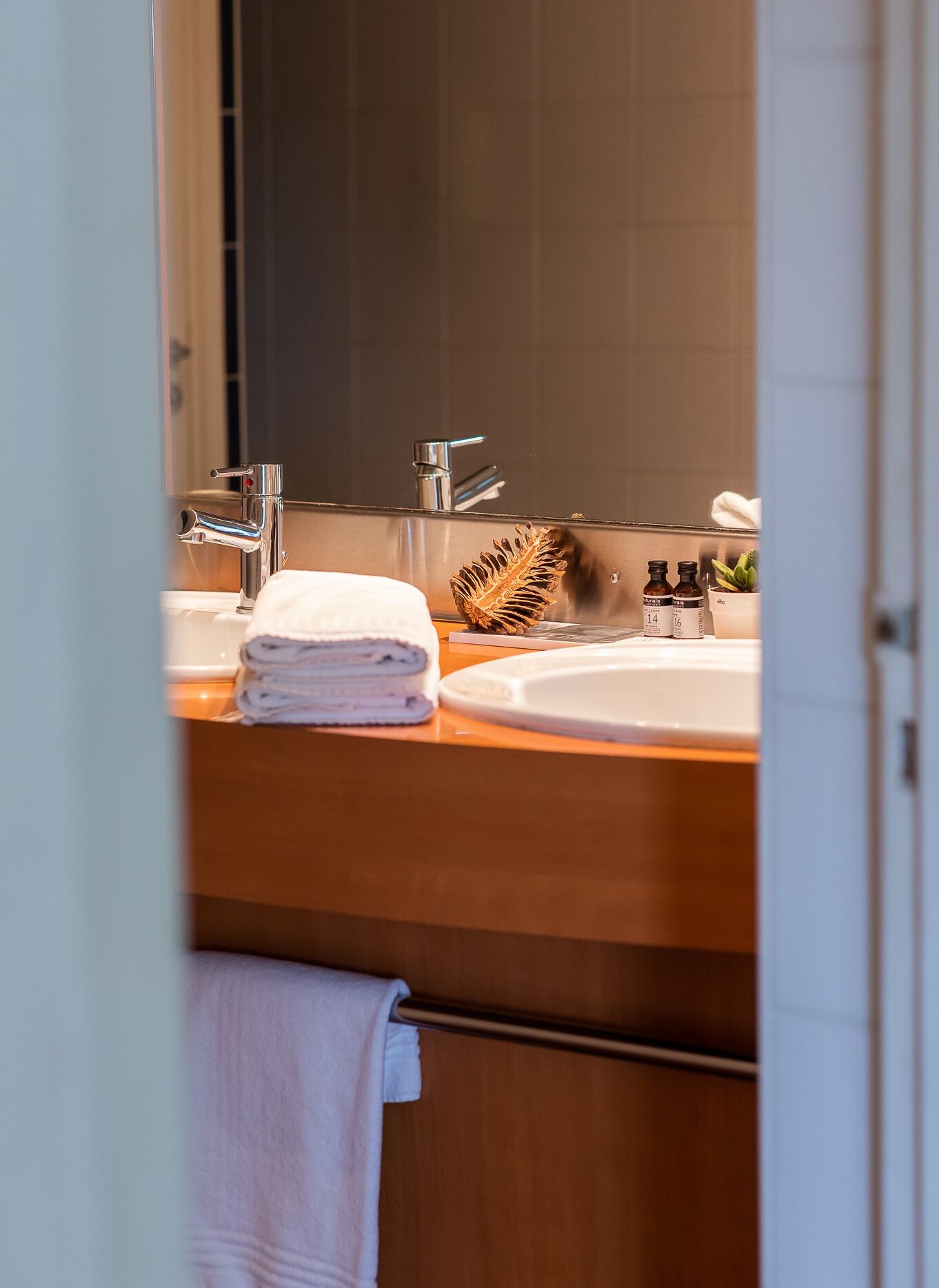 free toiletries, hair dryer, towels