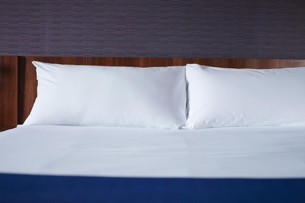 Escritorio, cortinas blackout y tabla de planchar con plancha