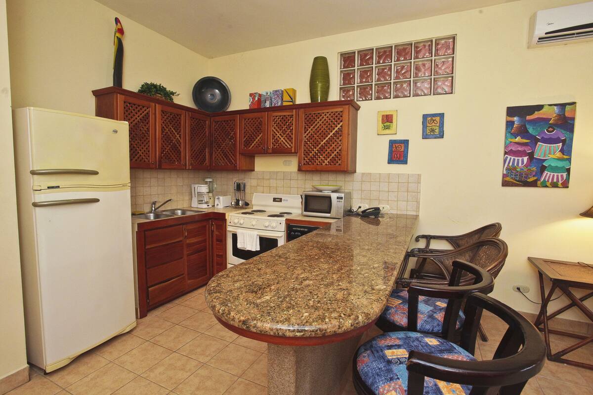 standard condo | private kitchen | full-sized fridge, microwave, stovetop, dishwasher