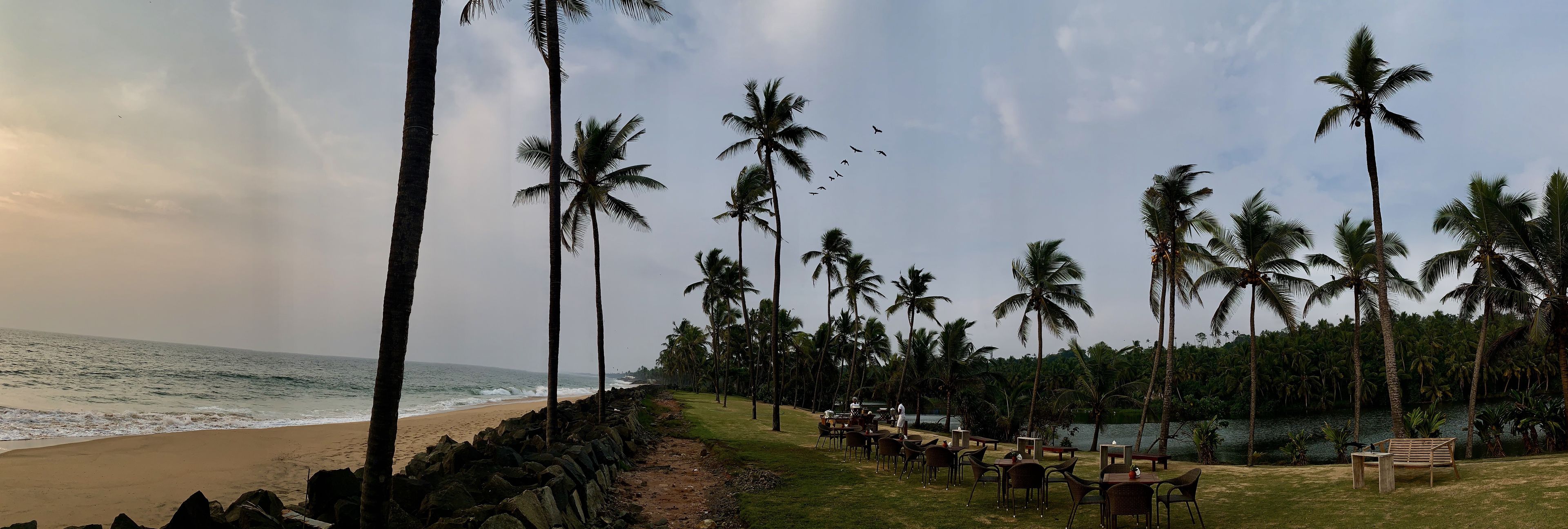 outdoor banquet area