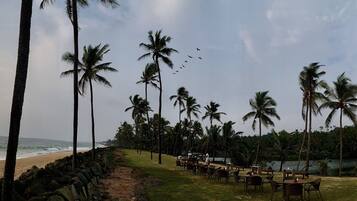 Outdoor banquet area