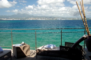 Vue depuis lâhĂ©bergement