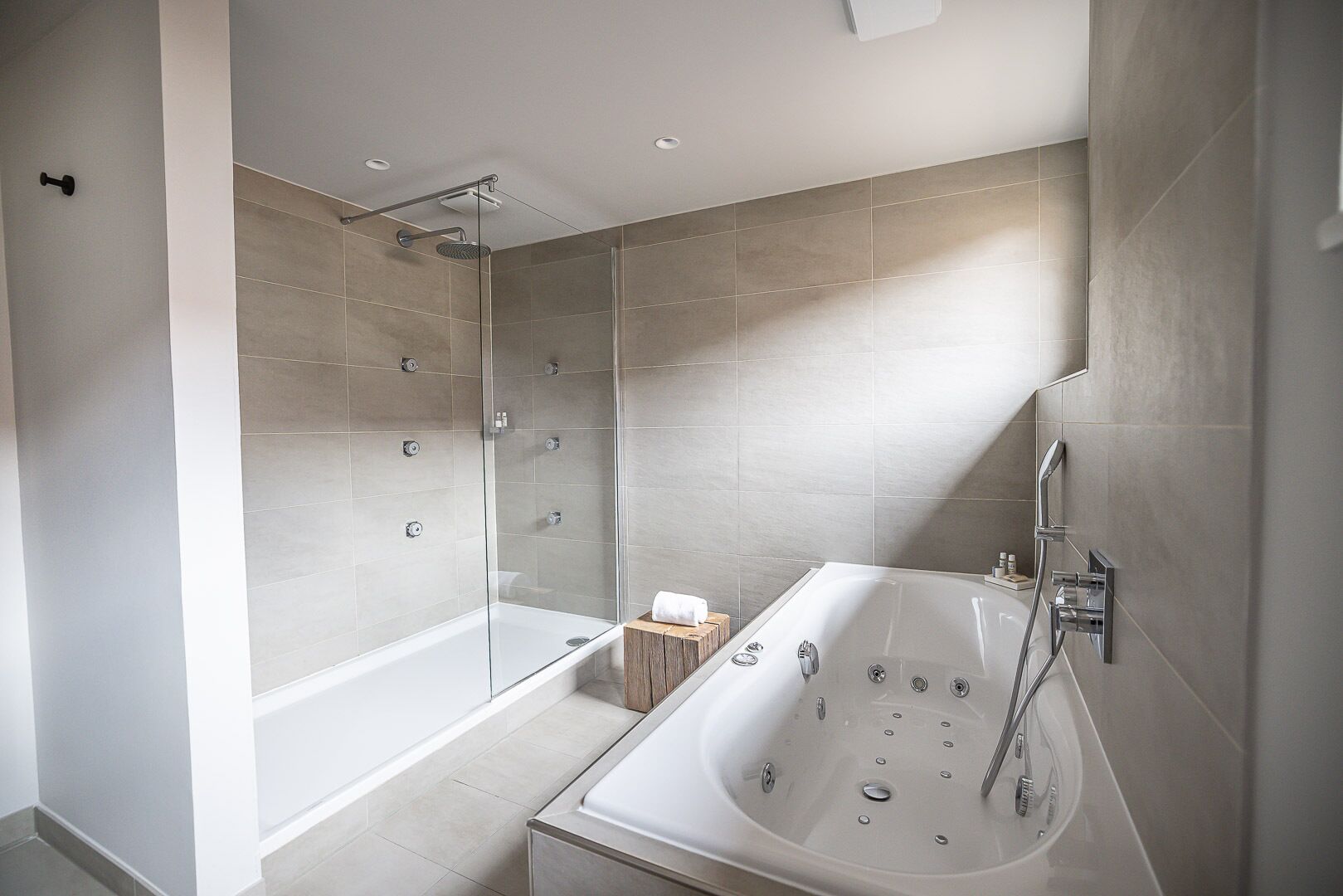 suite | bathroom | deep-soaking bathtub, free toiletries, hair dryer, bathrobes
