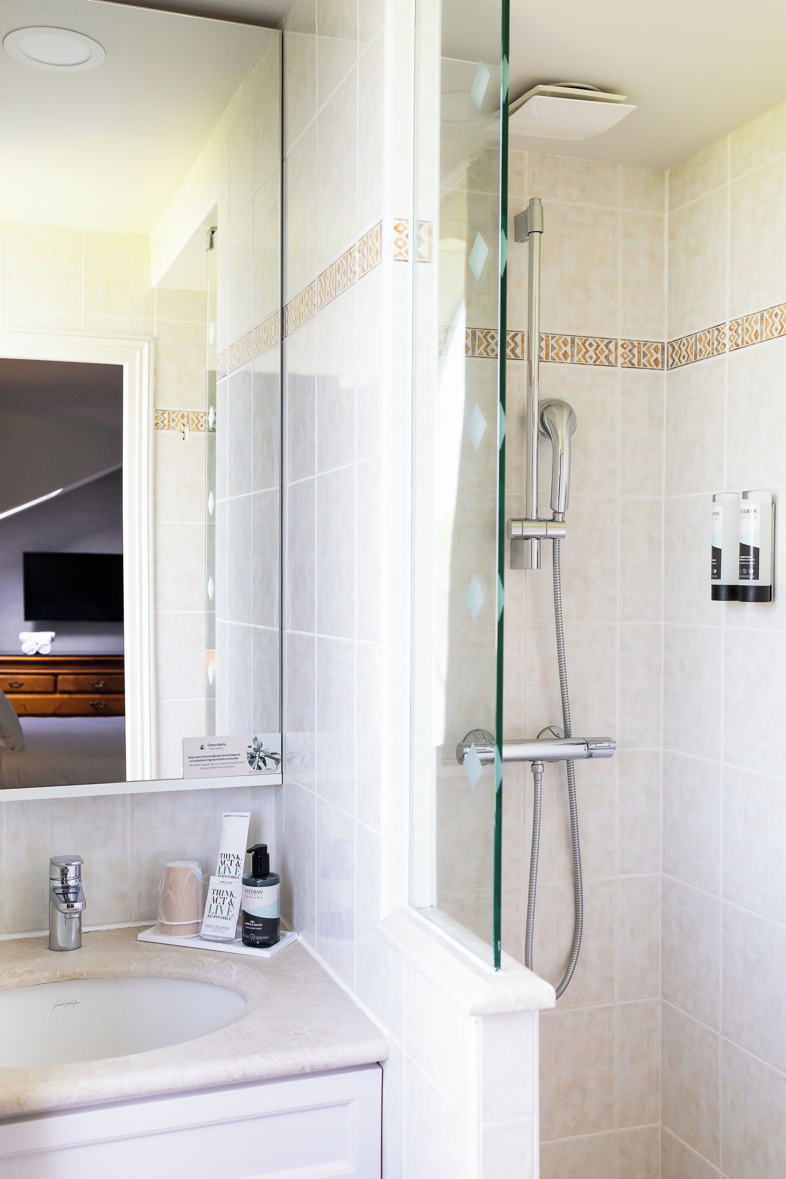 free toiletries, hair dryer, bathrobes, slippers