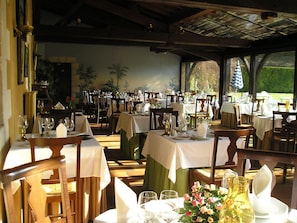 Lunch, dinner served; French cuisine, al fresco dining