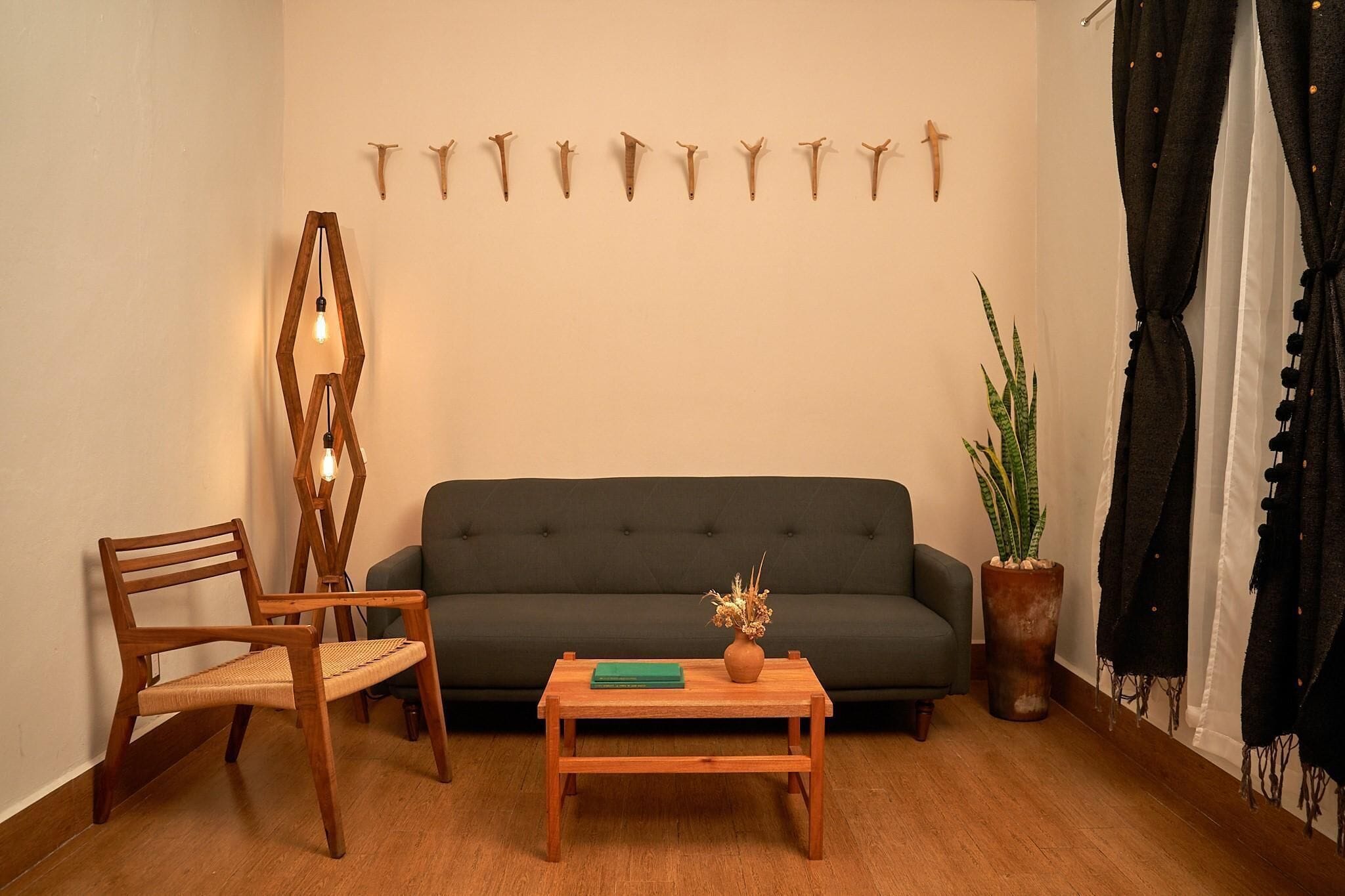 family room | 1 bedroom, premium bedding, in-room safe, iron/ironing board