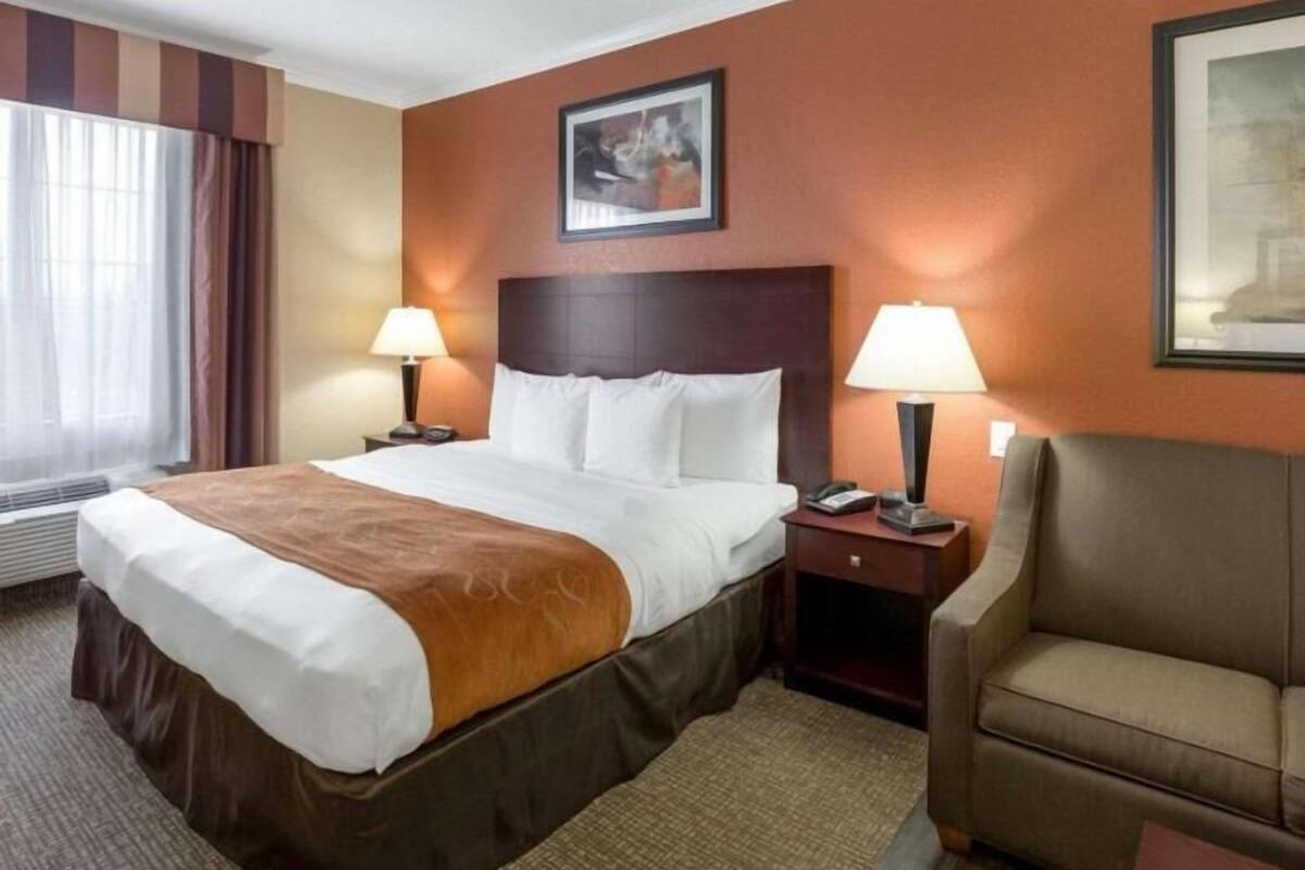 In-room safe, desk, blackout curtains, iron/ironing board