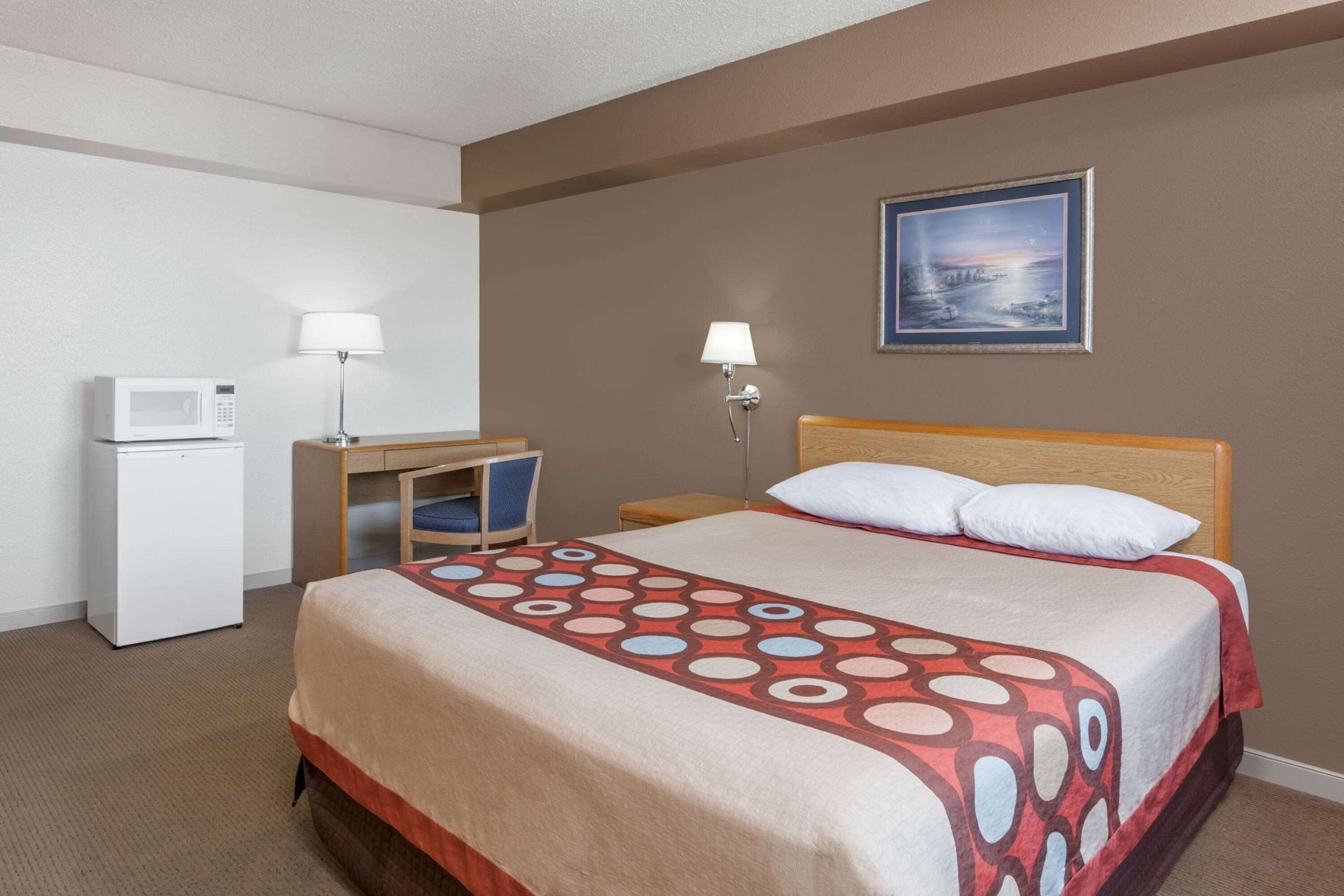 Desk, blackout drapes, iron/ironing board, free cribs/infant beds