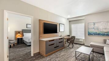 Room, 1 King Bed, Accessible, Non Smoking | In-room safe, desk, laptop workspace, iron/ironing board