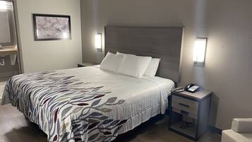 Desk, blackout curtains, iron/ironing board, free WiFi