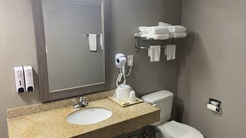 Free toiletries, hair dryer, towels