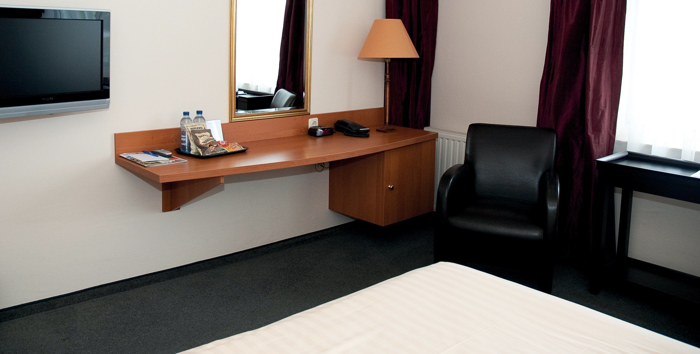 in-room safe, desk, blackout curtains, iron/ironing board