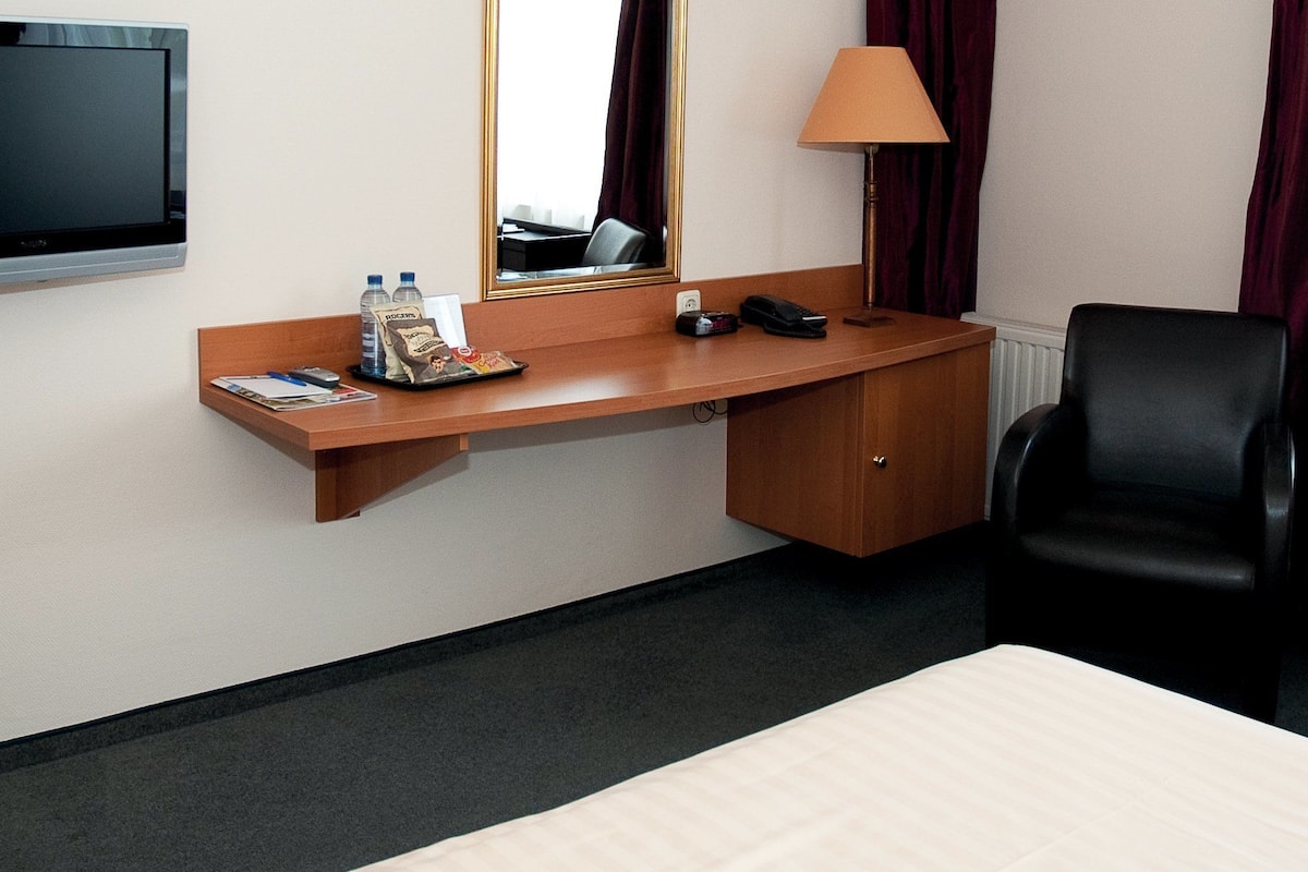 in-room safe, desk, blackout curtains, iron/ironing board