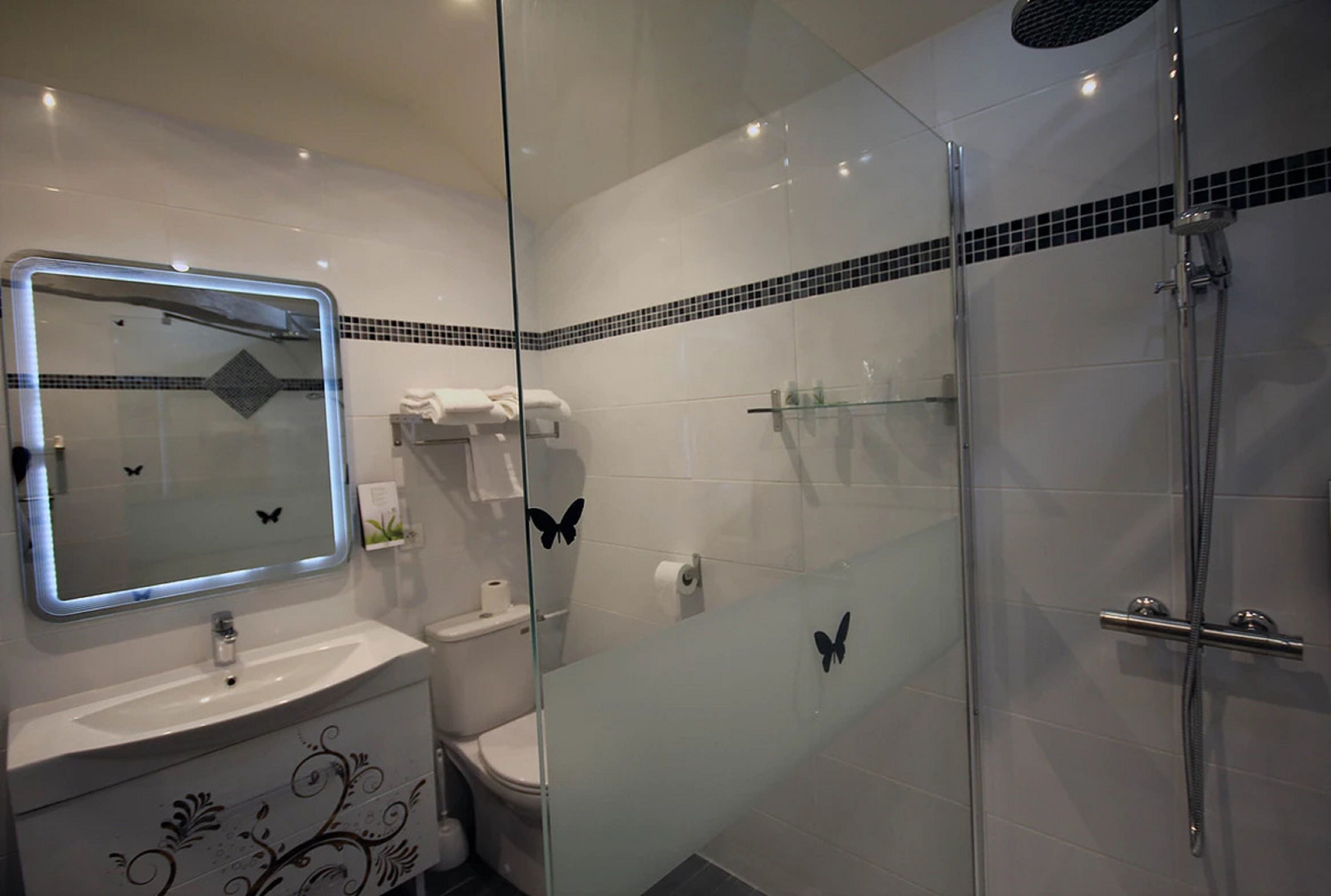 superior double or twin room, lake view (grand) | bathroom | shower