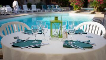 Breakfast, lunch, dinner served; Regional cuisine, pool views