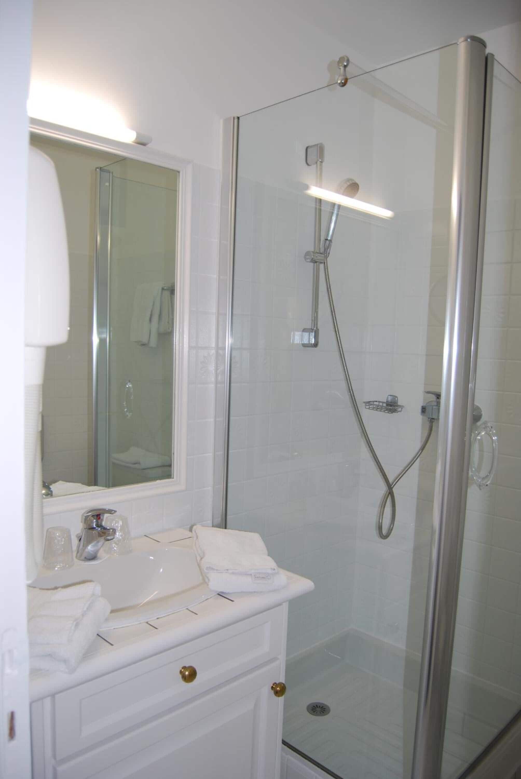 free toiletries, hair dryer, towels