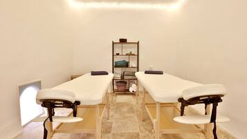 Sauna, deep-tissue massages, massages
