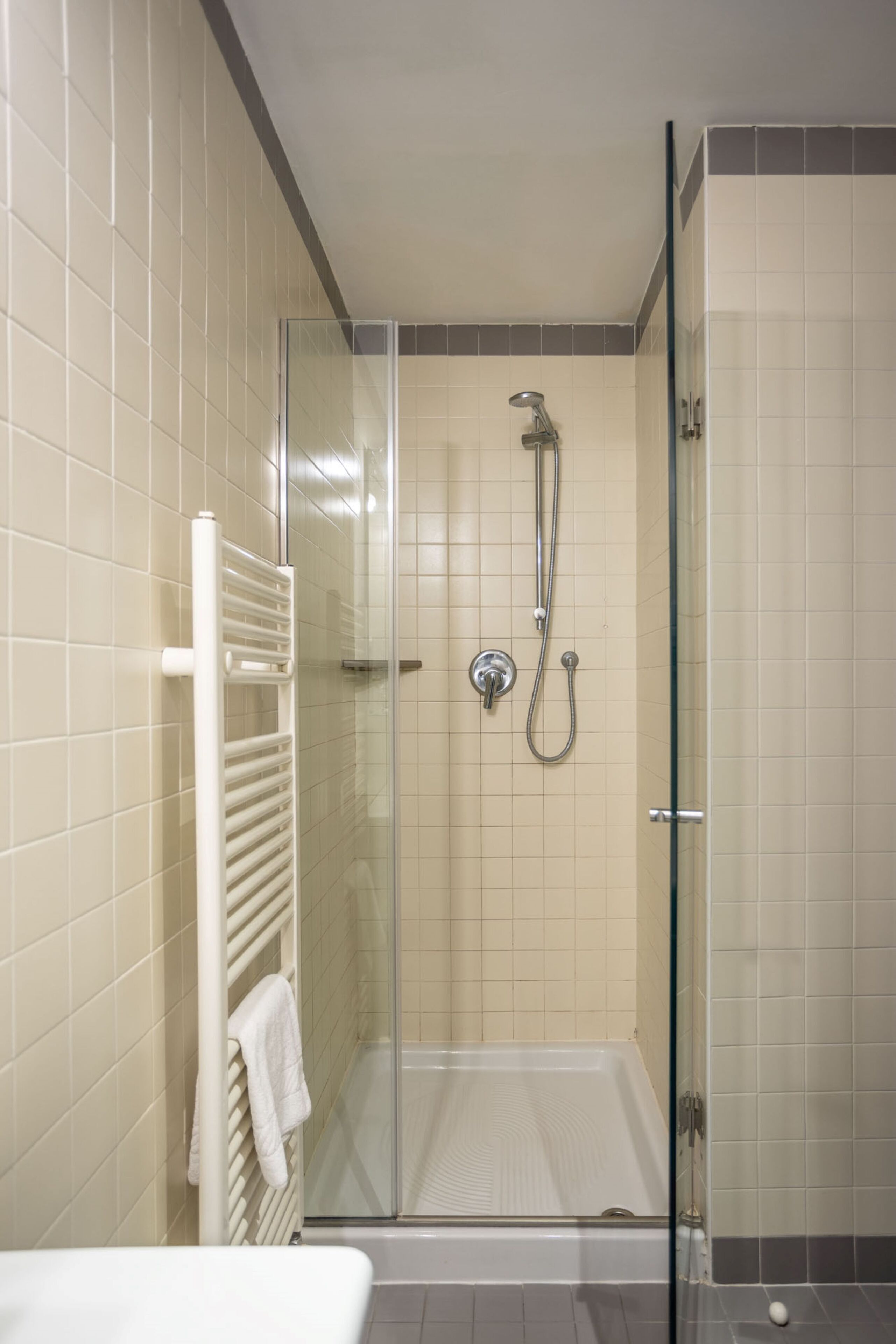 shower, free toiletries, hair dryer, bidet