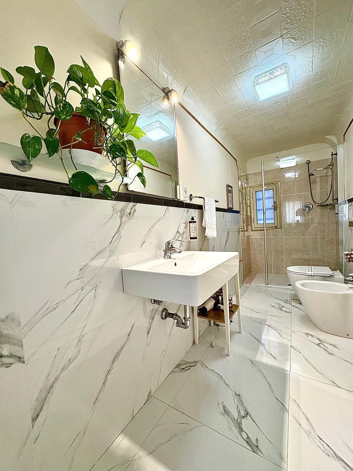 Bruser, brusehoved med spredningseffekt, hårtørrer, hjemmesko