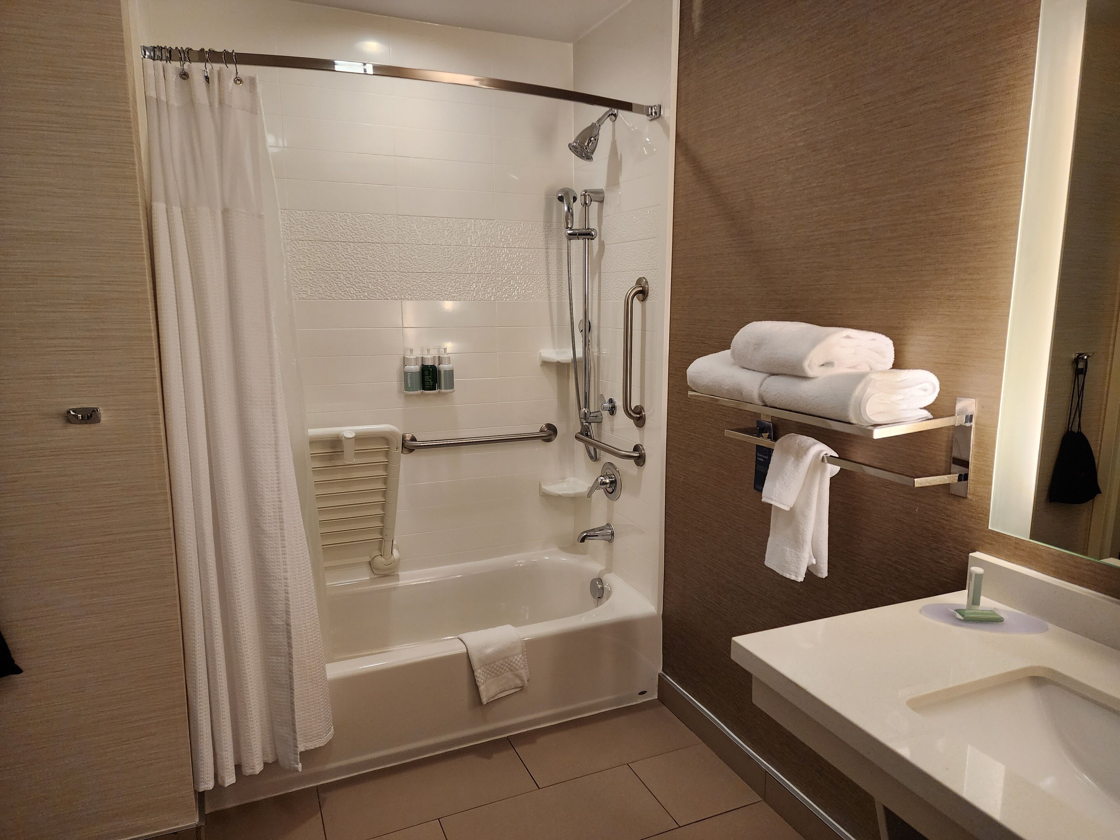 free toiletries, hair dryer, towels, soap