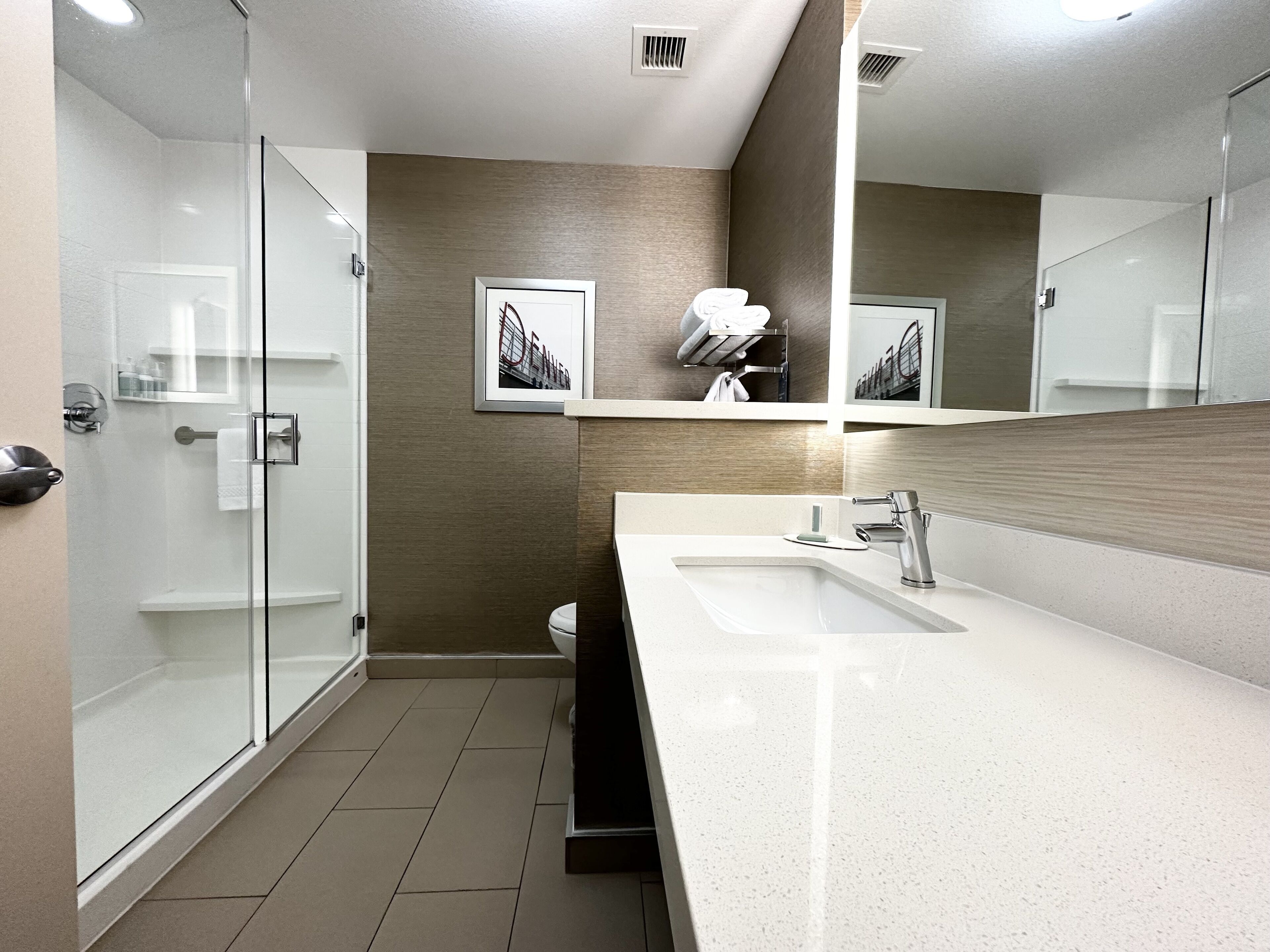 free toiletries, hair dryer, towels, soap