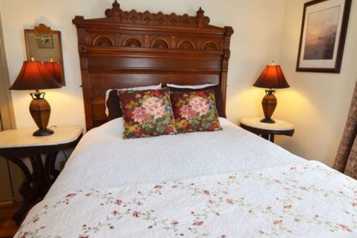Individually decorated, desk, iron/ironing board, bed sheets