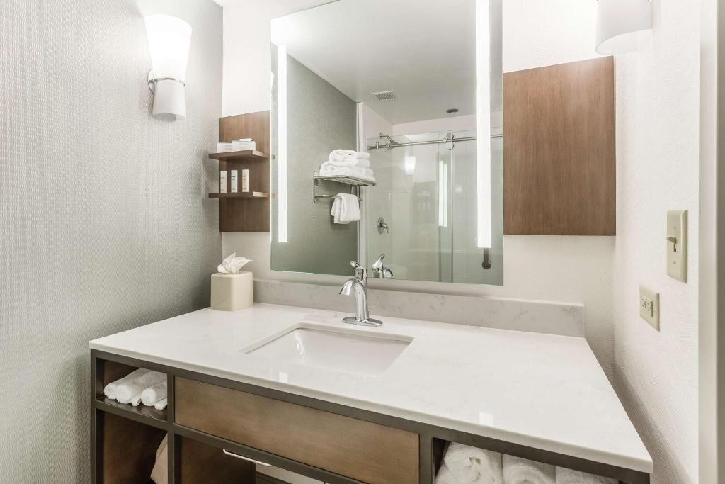 Free toiletries, hair dryer, towels