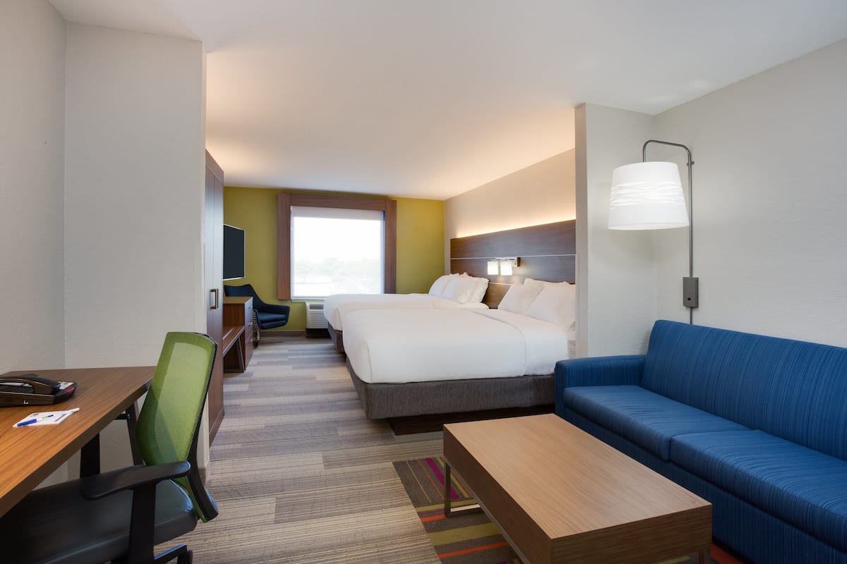 Suite, 2 Queen Beds | 1 bedroom, in-room safe, desk, iron/ironing board