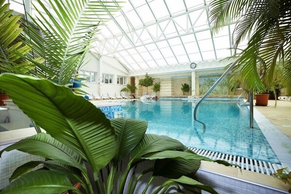 Indoor pool, pool loungers