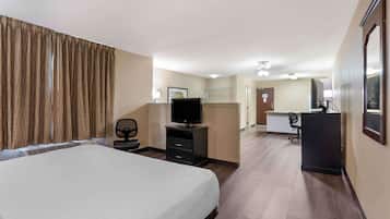 Desk, iron/ironing board, free WiFi, bed sheets