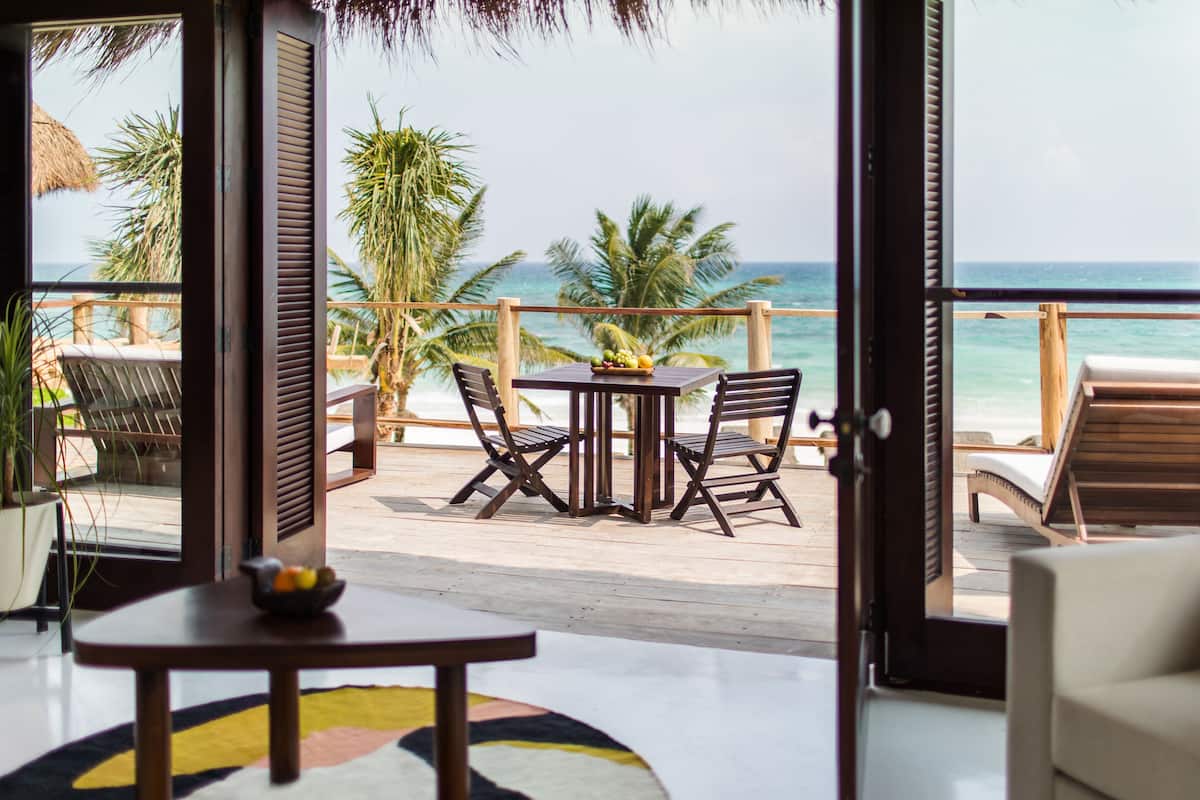 Suite (Master Beach) | Lakens van Egyptisch katoen, luxe beddengoed, donzen dekbedden