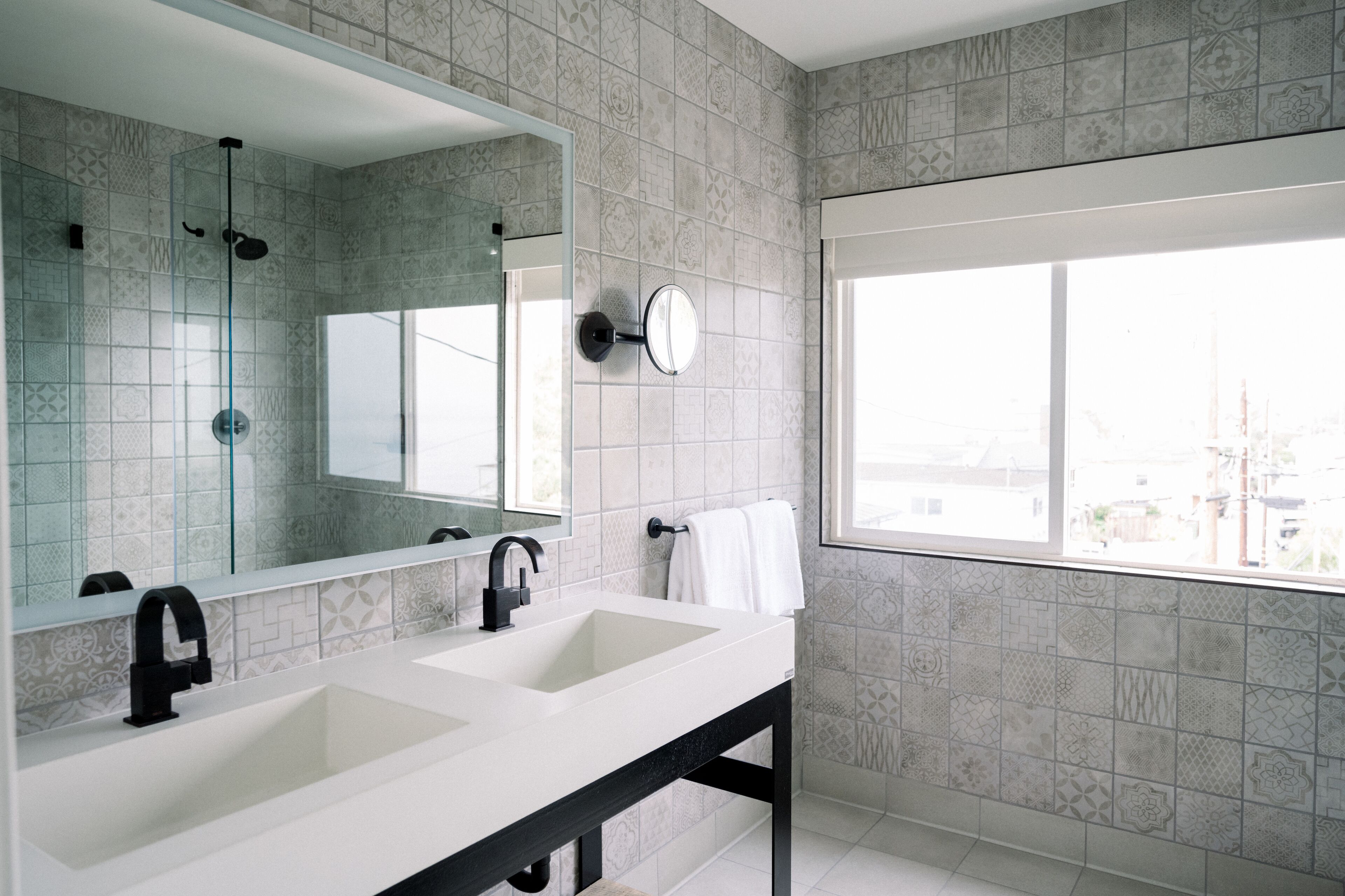 signature room, 1 king bed with sofa bed, balcony, ocean view | bathroom | shower, eco-friendly toiletries, hair dryer, towels