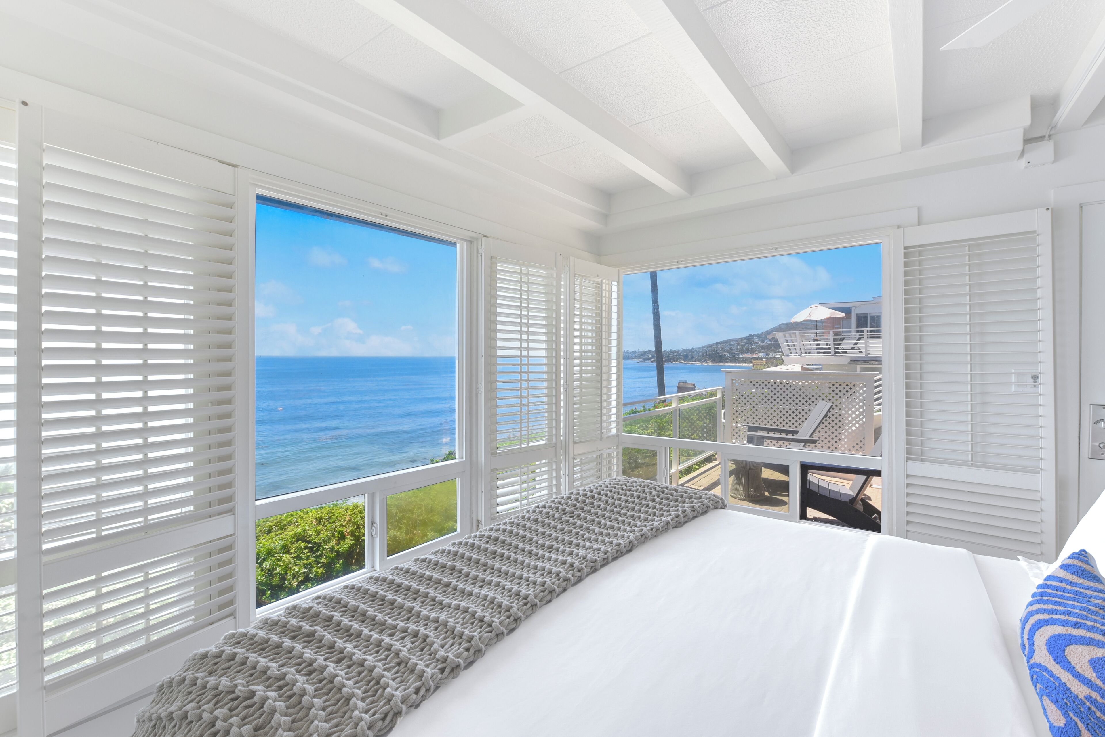Peaceful Ocean Front King Room with Balcony Space | Premium bedding, memory foam beds, in-room safe, iron/ironing board
