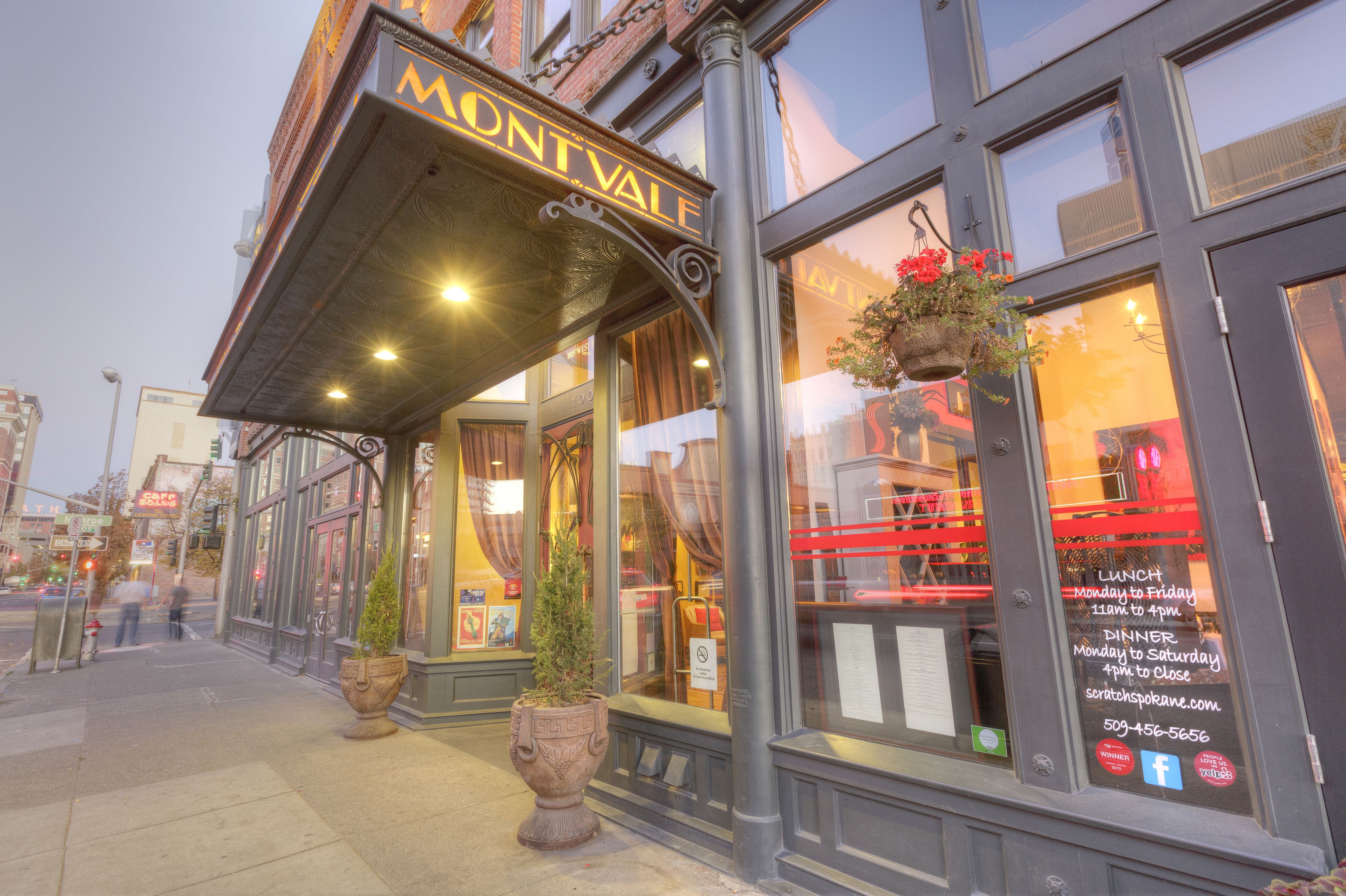 front of property – evening/night