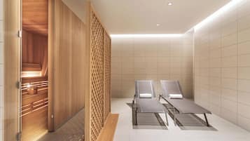 Sauna seca, massagens