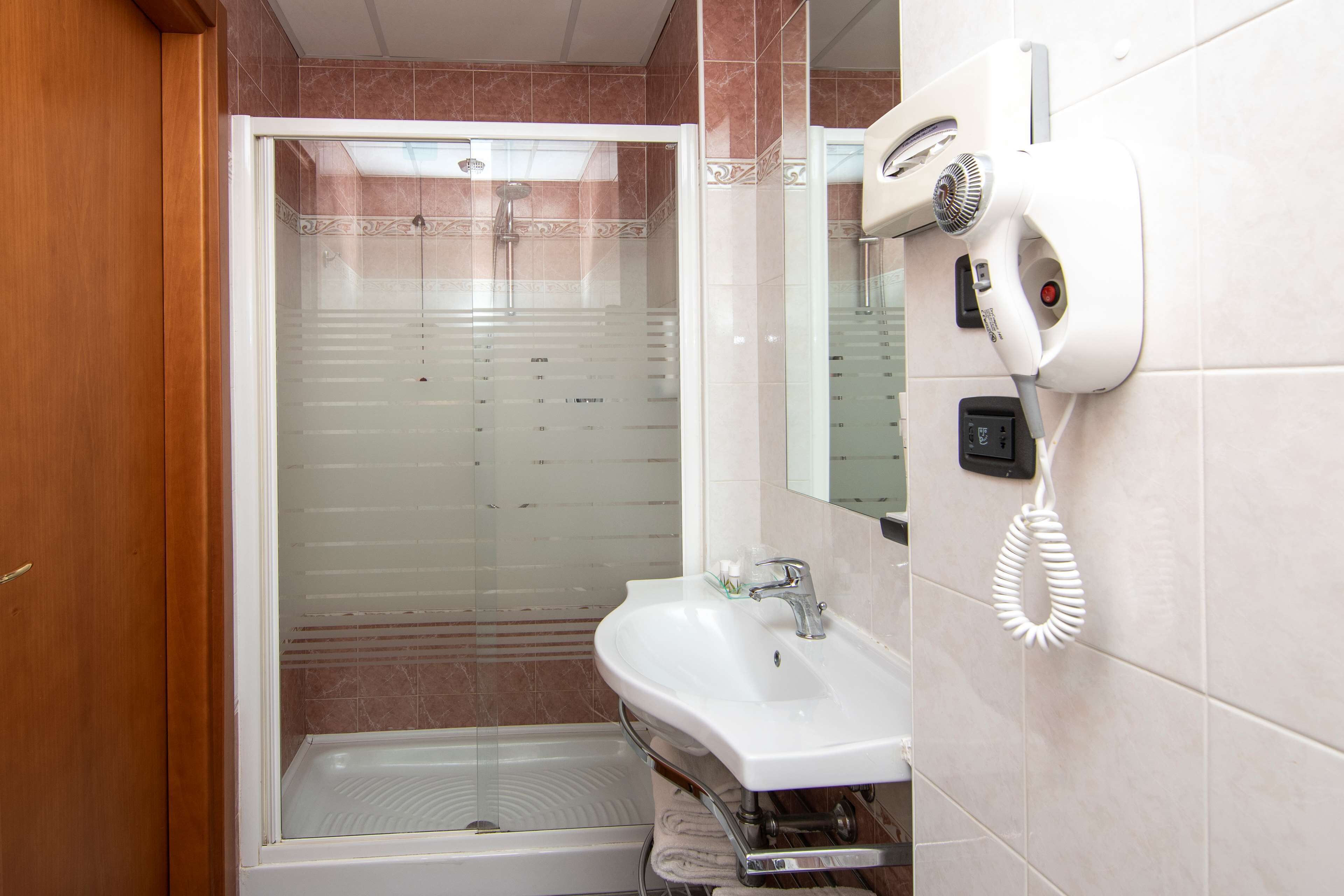 shower, free toiletries, hair dryer, bidet