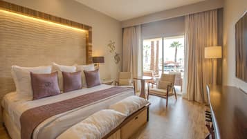 Premium bedding, down duvets, pillow-top beds, free minibar