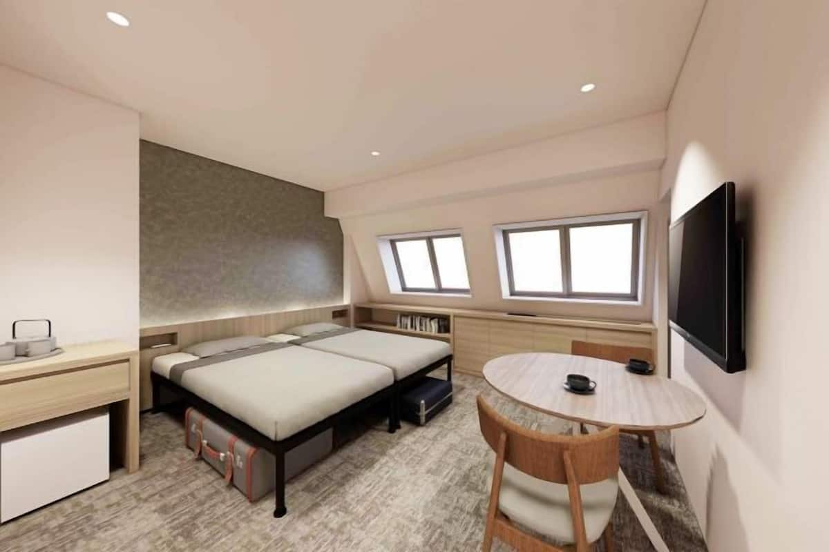 Desk, blackout curtains, iron/ironing board, free WiFi