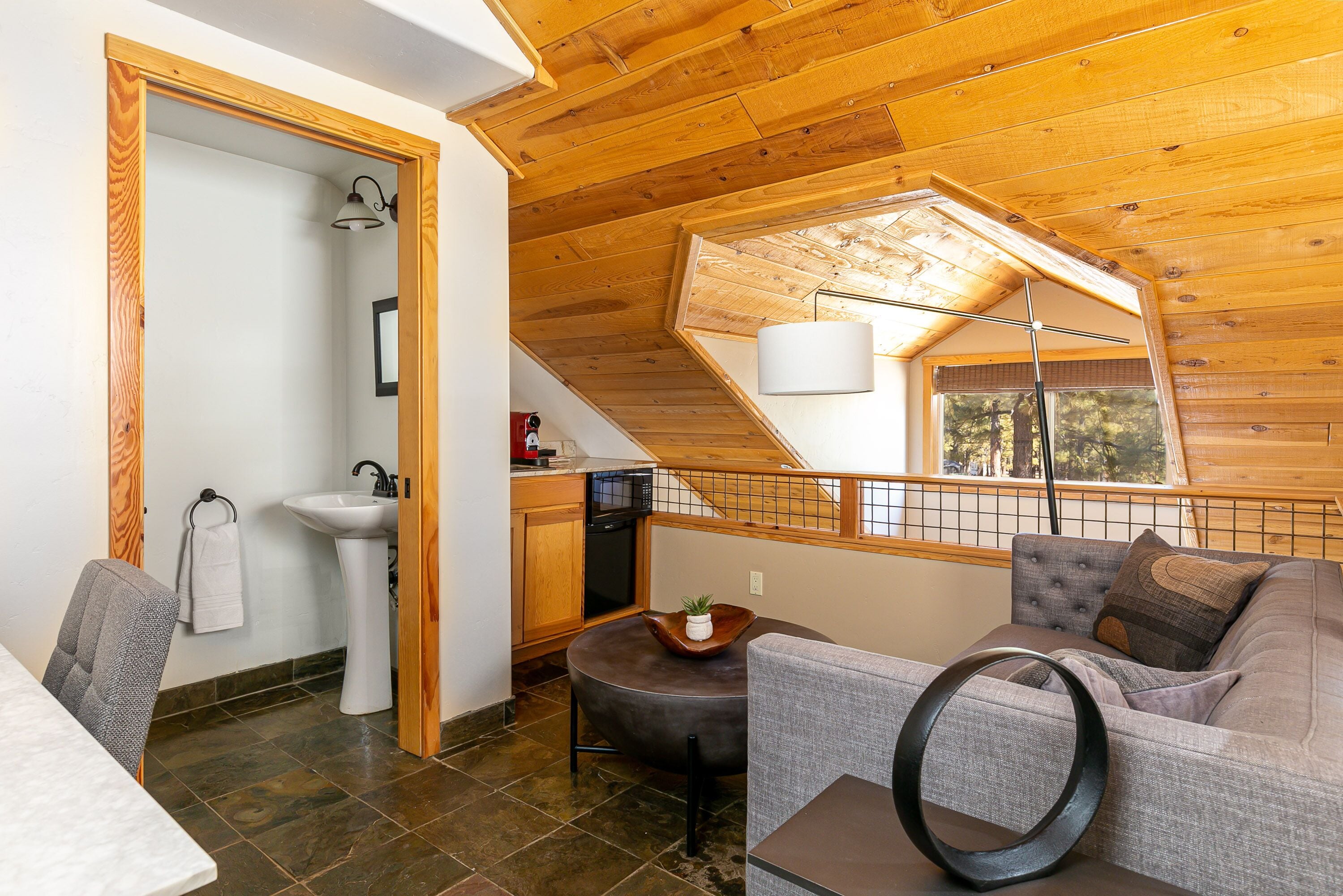 suite, 1 king bed, terrace | living area | flat-screen tv