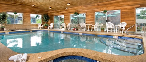 Indoor pool, seasonal outdoor pool