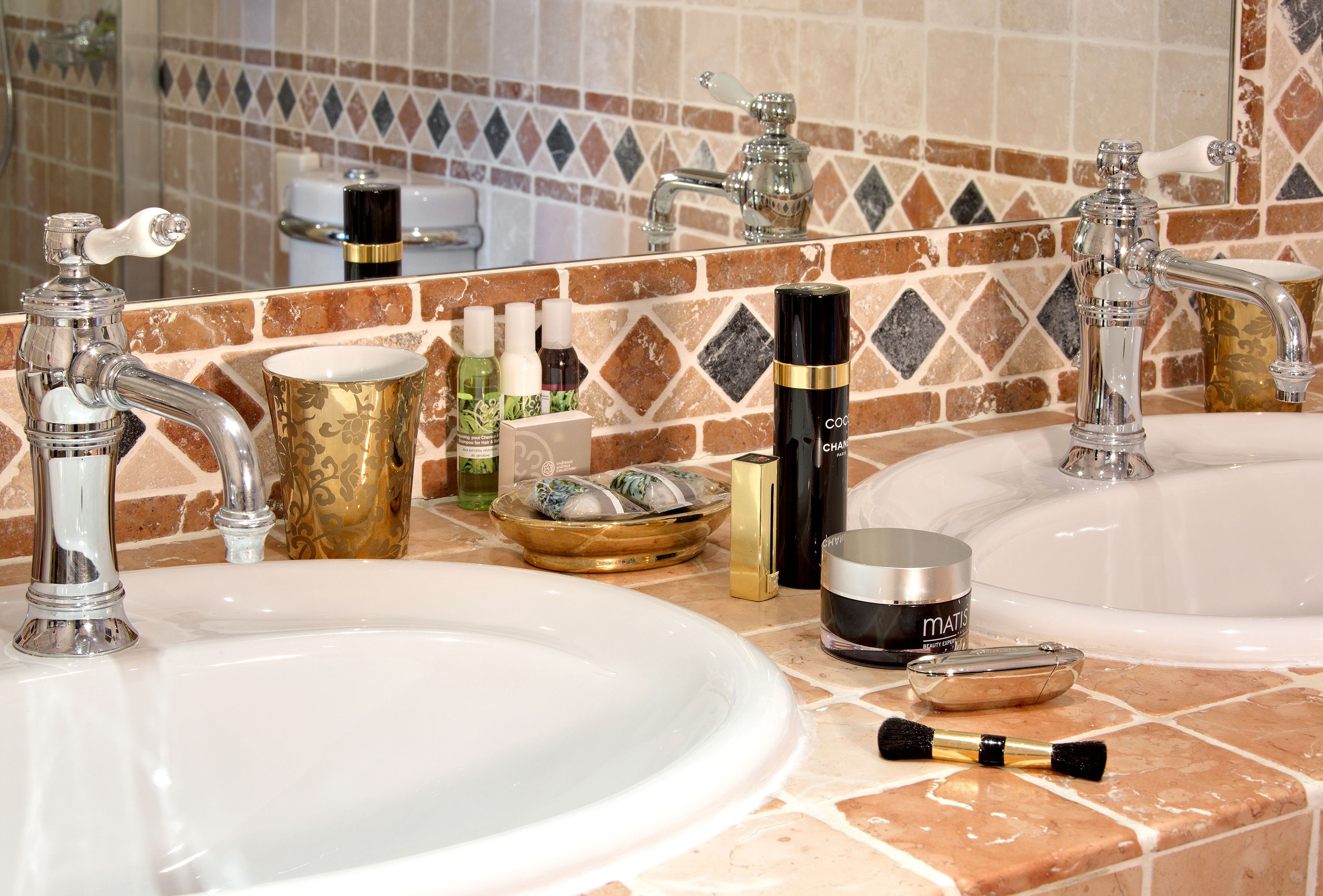 hair dryer, slippers, towels