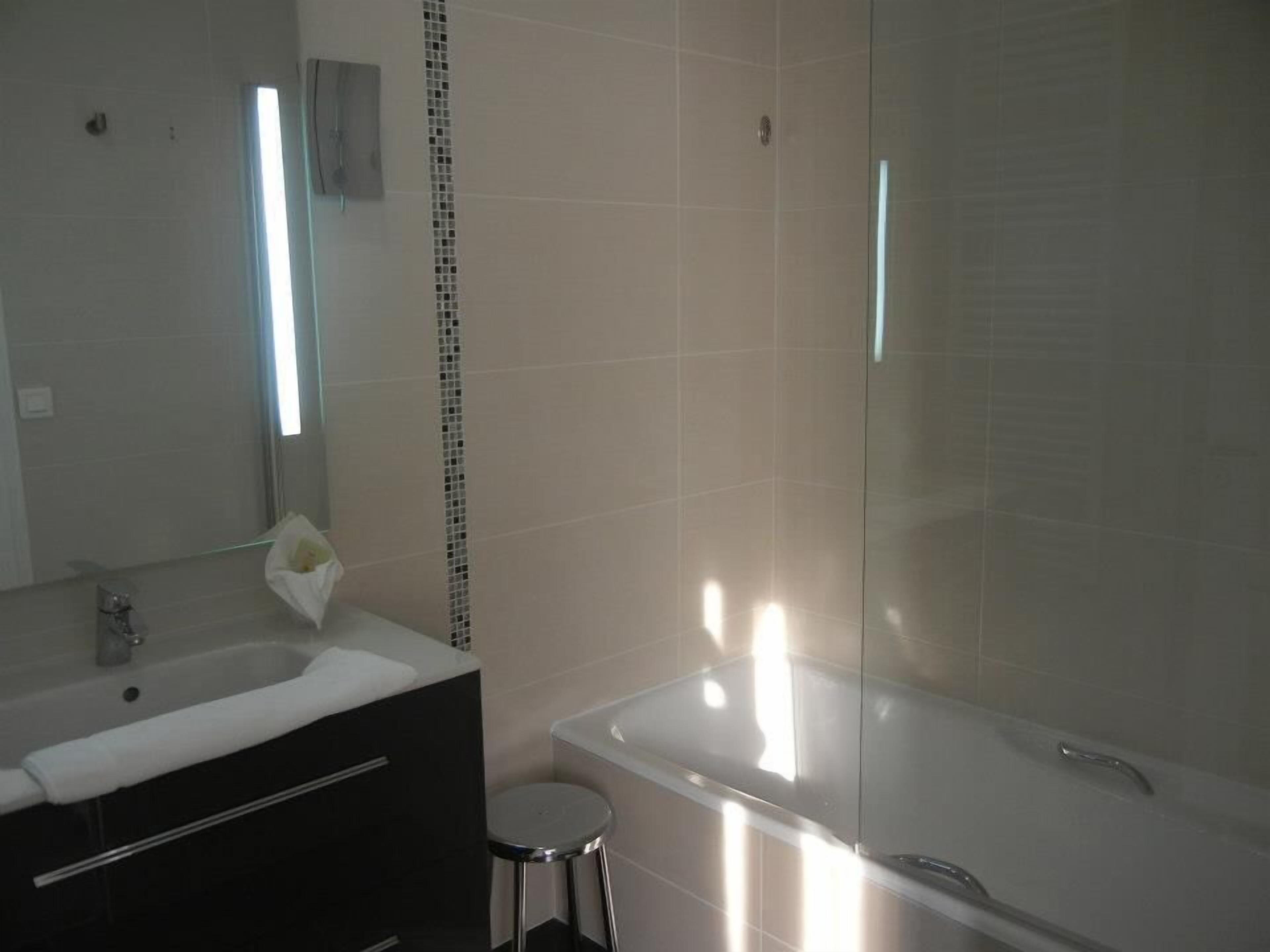 free toiletries, hair dryer, towels, toilet paper