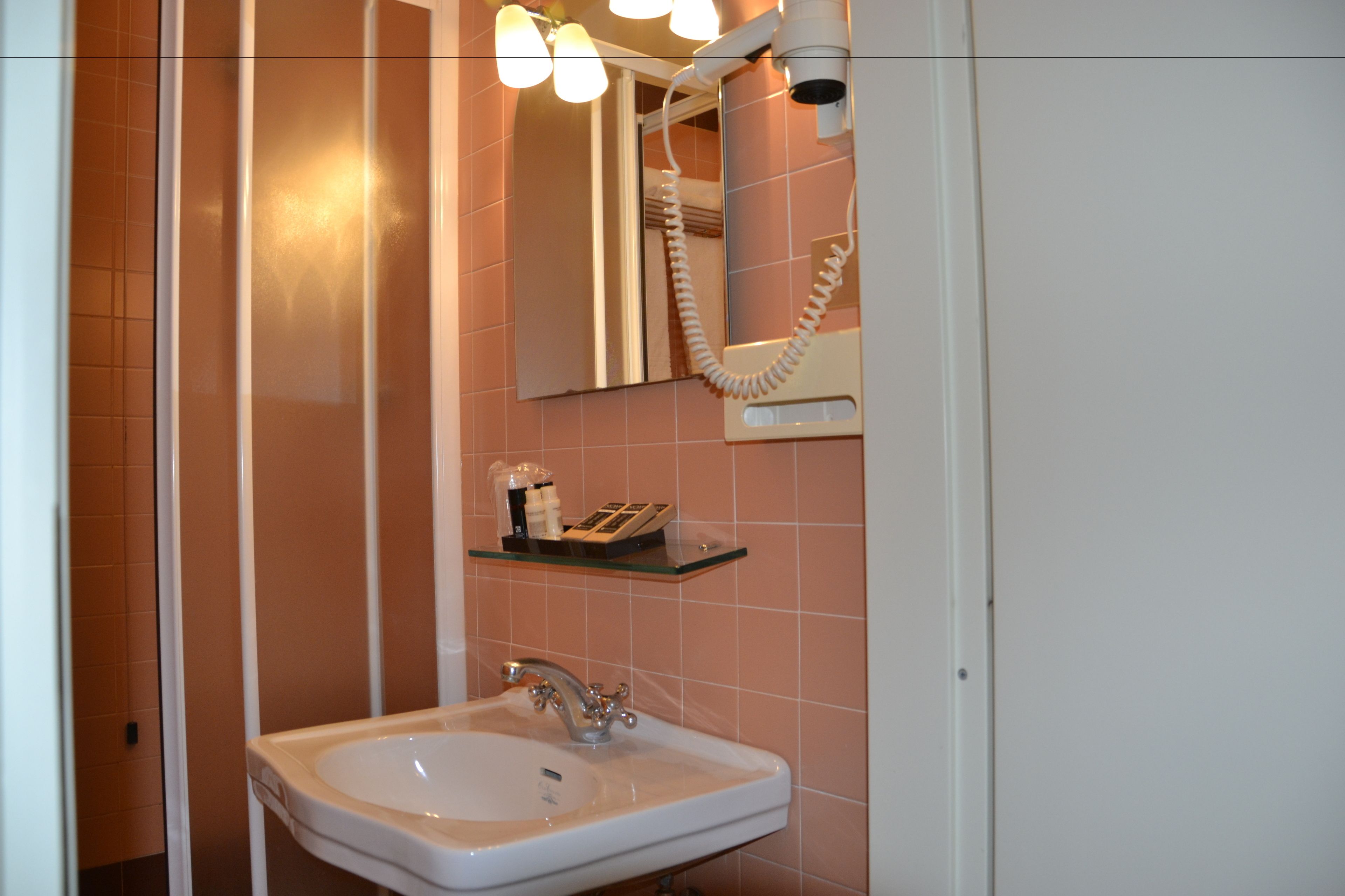 free toiletries, hair dryer, bidet, towels