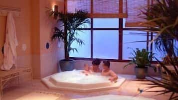 Indoor spa tub