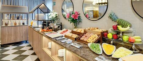 Daily buffet breakfast for a fee