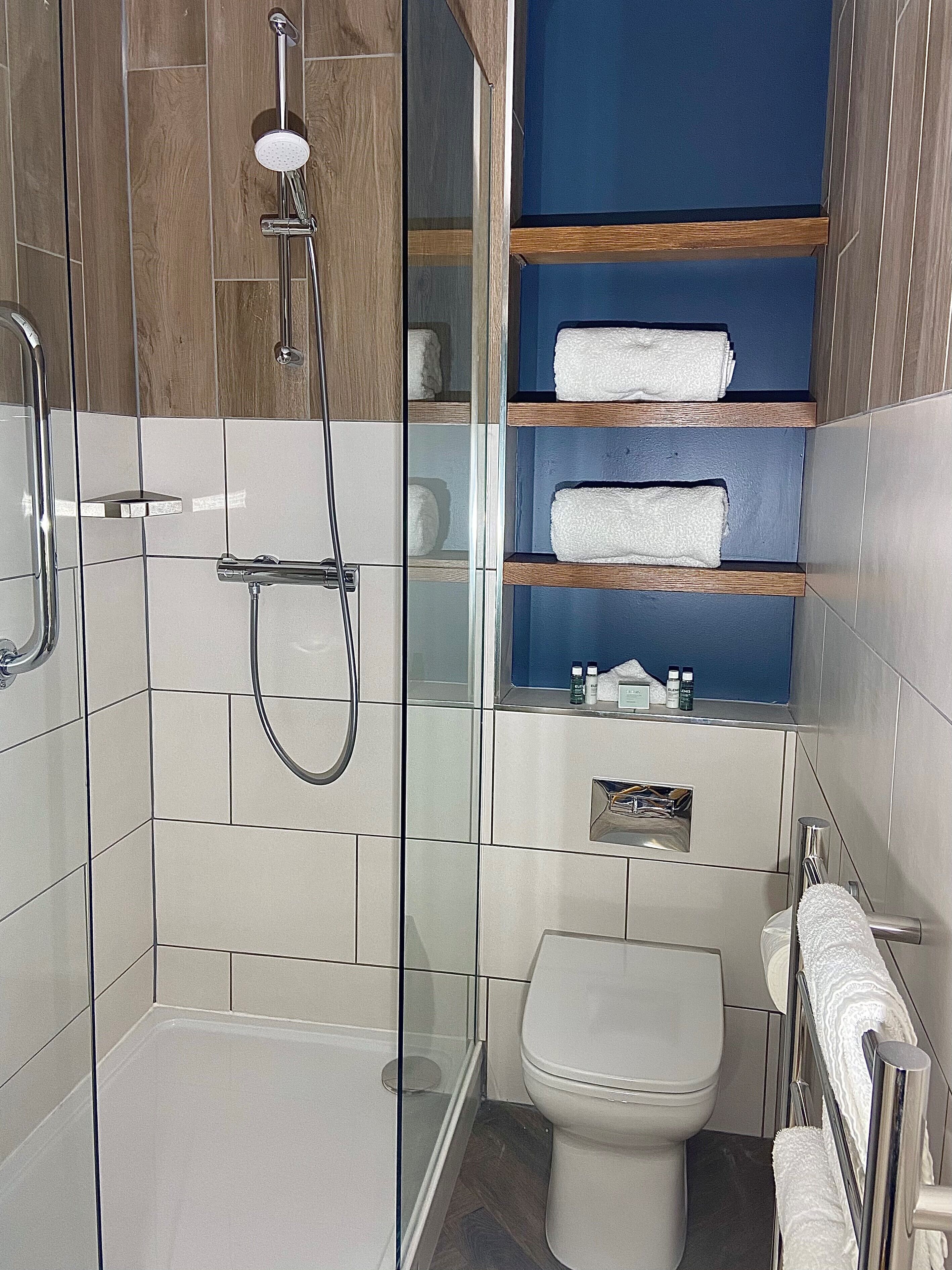 free toiletries, hair dryer, slippers, towels